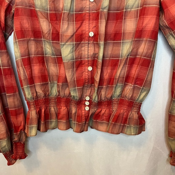 Ralph Lauren Jeans Plaid Blouse - Picture 4 of 6